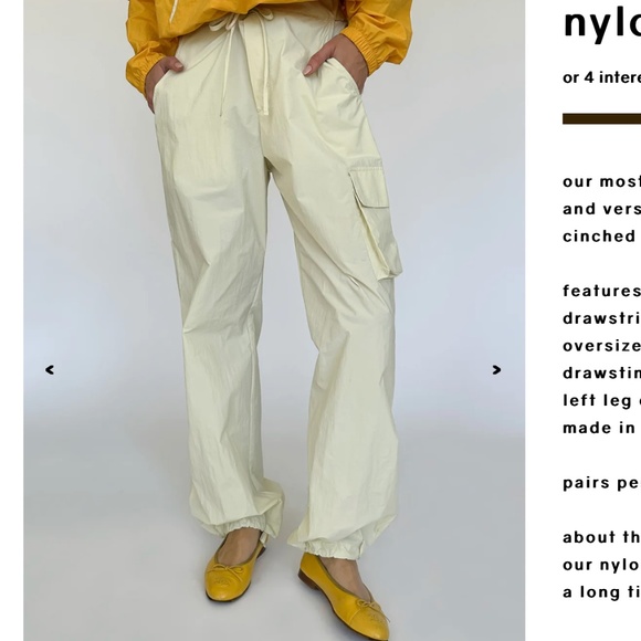 DONNI. Pants - Donni nylon cargo pant Size xl